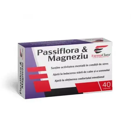 Passiebloem &amp; Magnesium, 40 capsules, FarmaClass