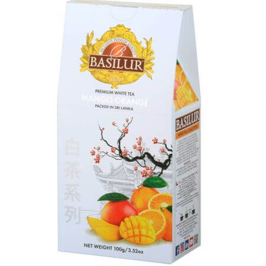 Recharge Thé Blanc Thé Blanc Mangue Orange, 100 g, Basilur