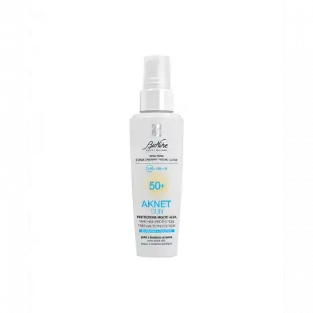 Crème met hoge zonbescherming voor de acnegevoelige huid AKNET SUN 50+, 50 ml, BioNike