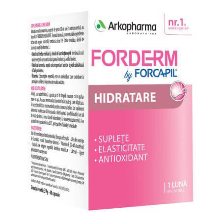 Forderm Moisturizer van Forcapil, 60 capsules, Arkopharma