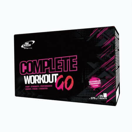 Complete Workout Go Pre-Workout Formel, Wassermelone-Erdbeere, 25 Portionsbeutel, Pro Nutrition