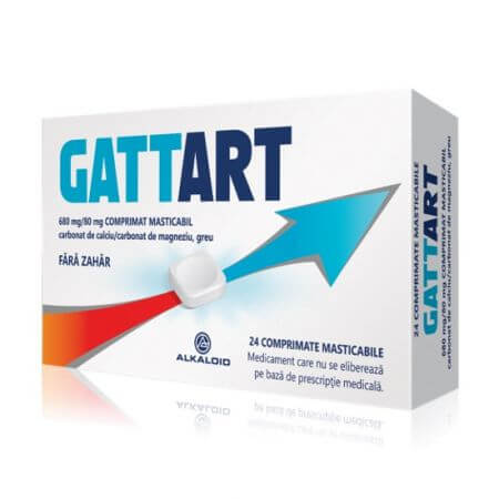 Gattart, 680 mg/80 mg, 24 compresse masticabili, Alcaloide