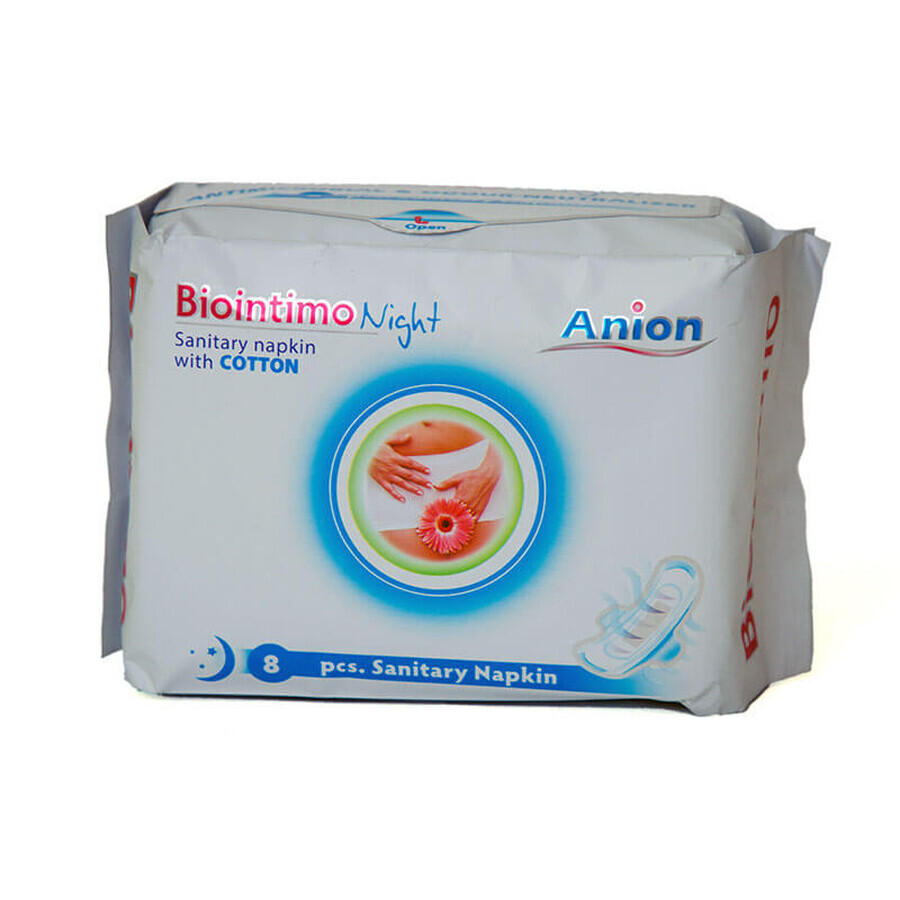 Absorbante de noapte Biointimo Night, 8 bucăți, Denticare-Gate Kft