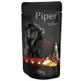 Nourriture humide pour chiens avec foie de bœuf et pommes de terre, 150 g, Piper