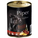 Nourriture humide pour chiens avec foie de bœuf et pommes de terre, 400 g, Piper