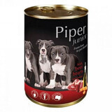 Nourriture humide avec cœur de bœuf et carottes pour chiens, 400 g, Piper Junior