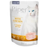 Nourriture humide pour chats avec du poulet, 100 g, Piper