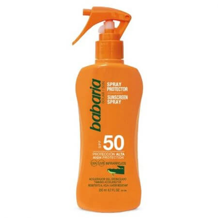 Spray lotion with sun protection SPF 50 and aloe vera, 200 ml, Babaria
