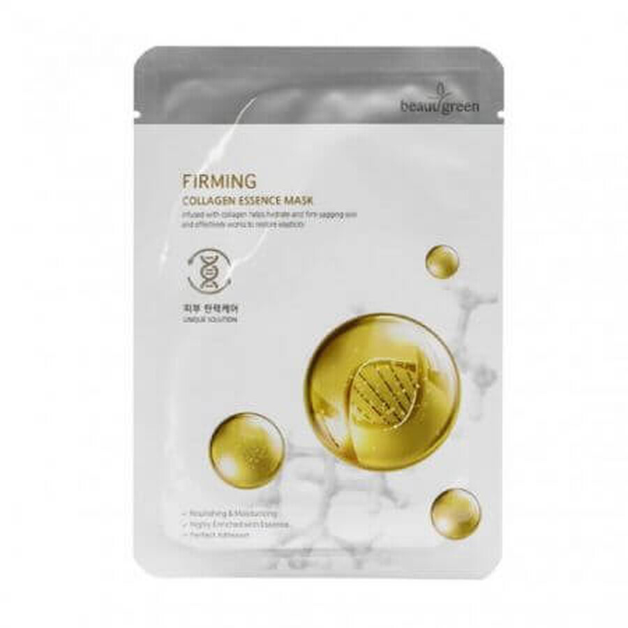 Maschera in tovagliolo con collagene, 23 ml, Beauugreen