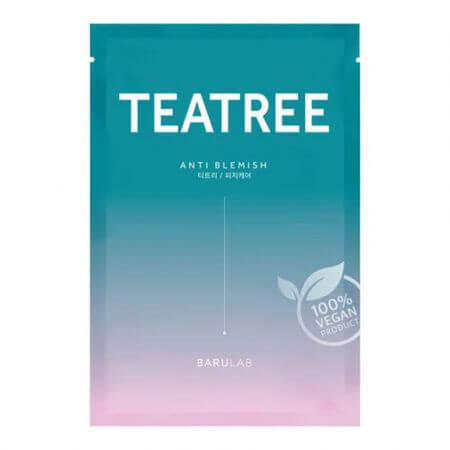 Vegan tea tree tissue masker, 23 g, Barulab