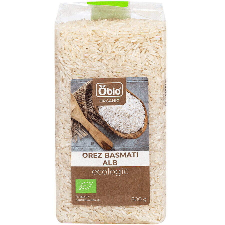 Organic white basmati rice, 500 g, Obio