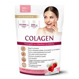 Polvere istantanea di collagene al gusto di fragola Shake, 300 g, Interherb