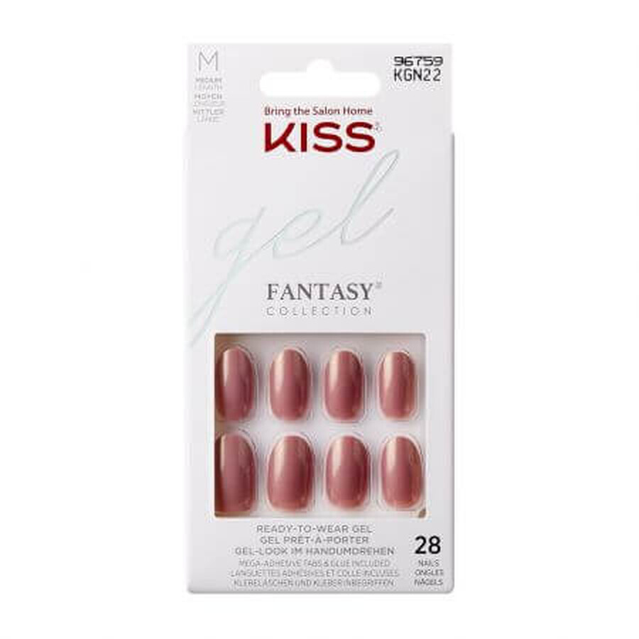 Unghie Finte Gel Fantasy Color, Ovale Medio, Kiss