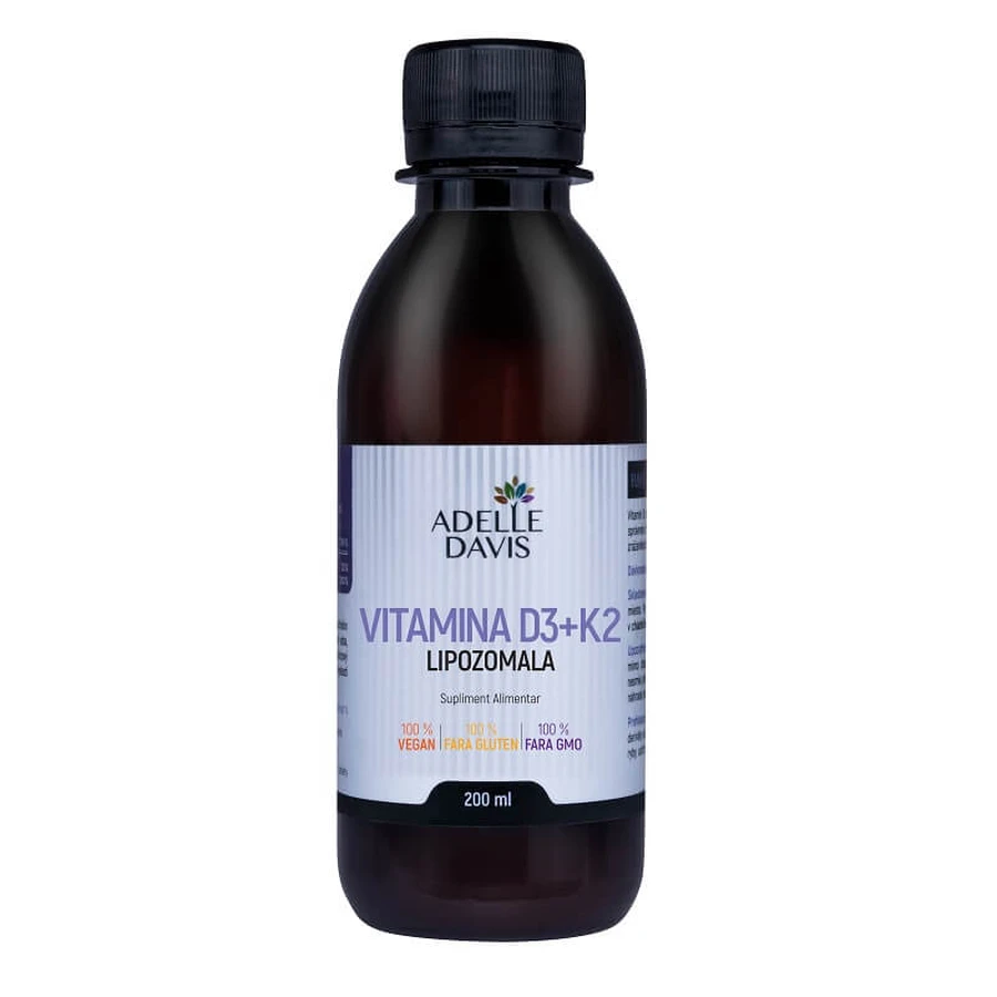 Vitamine D3 met K2 Liposomaal, vloeibaar, 200 ml, Adelle Davis