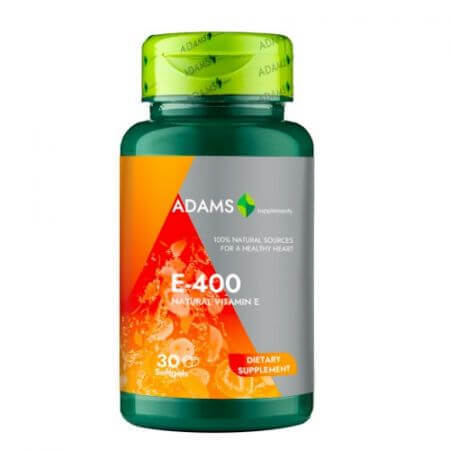 Vitamina E-400 (natural), 30 cápsulas, Adams Vision