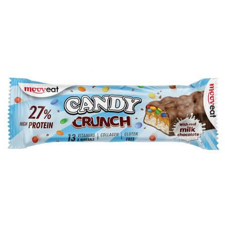 Eiweißriegel mit Vanille und bunten Bonbons, 60 g, MoovEat