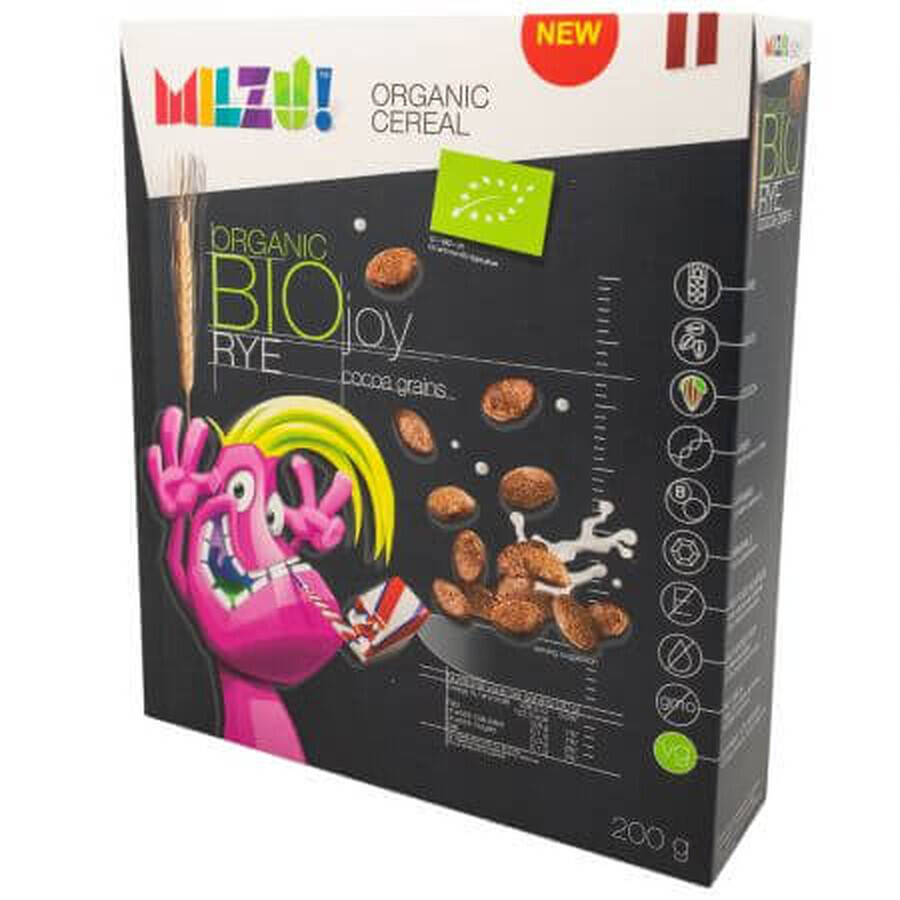 Cereali di segale con cacao Joy, 200 g, Milzu