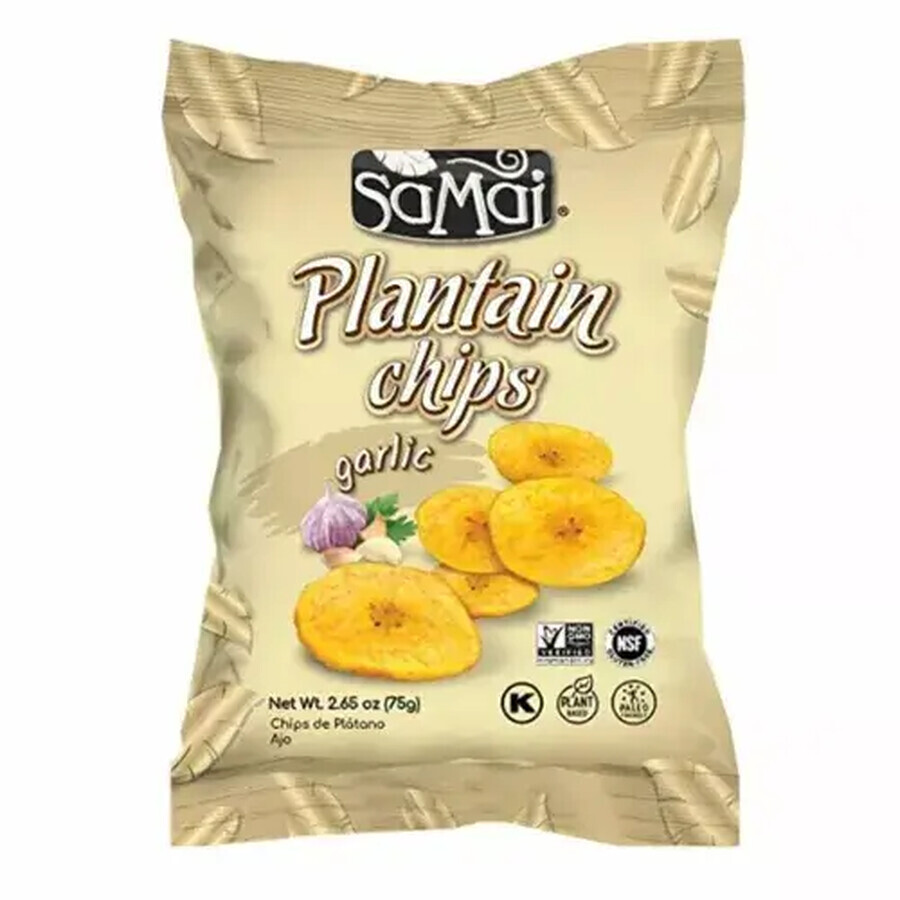 Chips de banane à l'ail, 75 g, SaMai