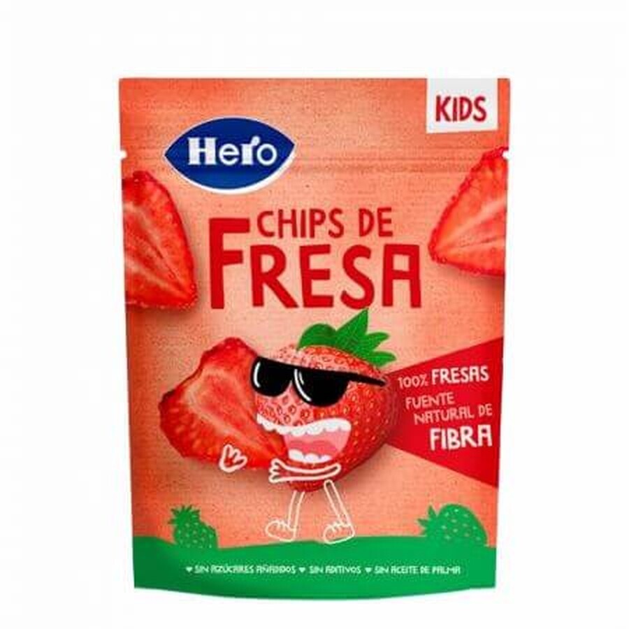 Aardbeienchips, 3 jaar +, 12 g, Hero