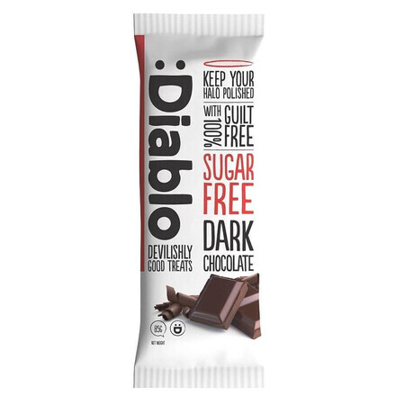 Zwarte chocolade zonder toegevoegde suiker, 85 g, Diablo