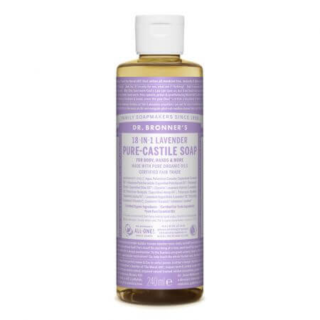 Savon magique liquide Castilia Lavande 18 en 1, 240 ml, Dr.