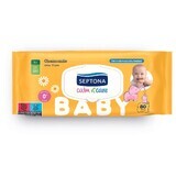 Napkins with chamomile for babies, 80 pieces, Septona