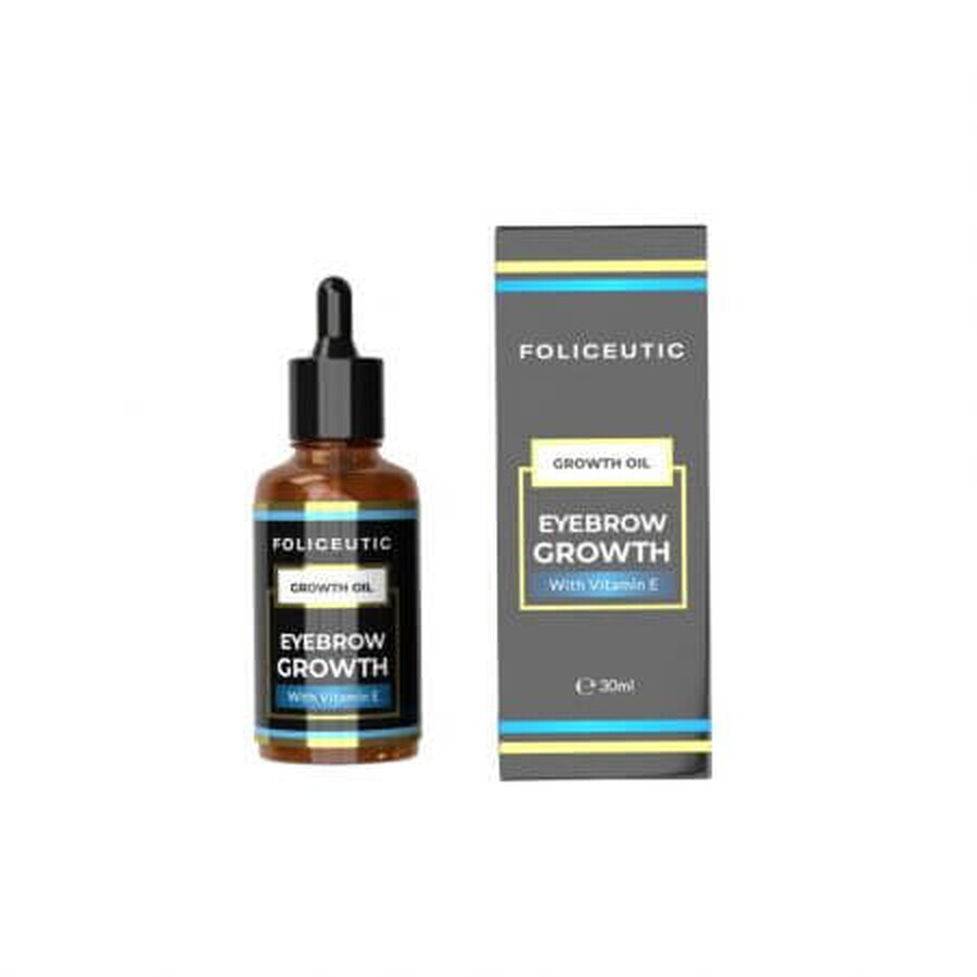 Huile de croissance pour sourcils, 30 ml, Foliceutic