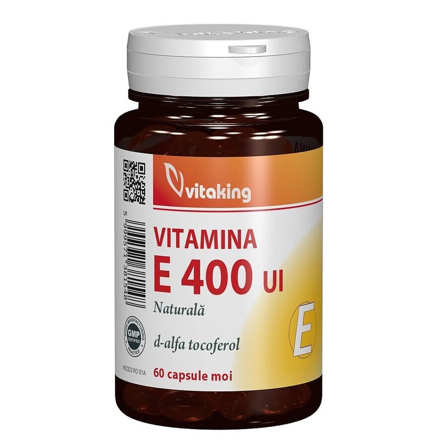 Natuurlijke vitamine E, 400 IE, 60 capsules, Vitaking