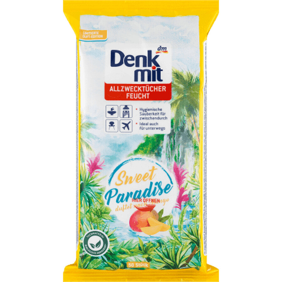 Denkmit Șervețele umede universale mango, 50 buc