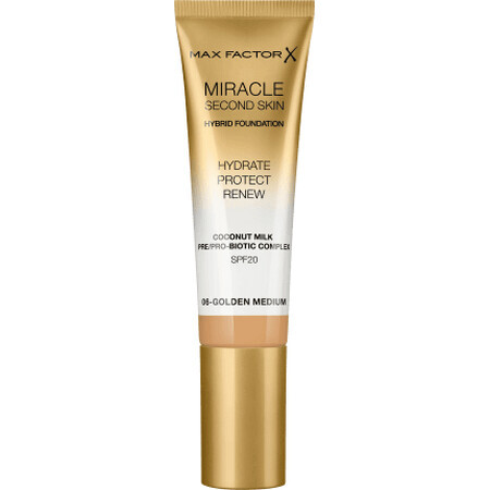 Max Factor Miracle Second Skin foundation 06 Golden Medium, 30 ml