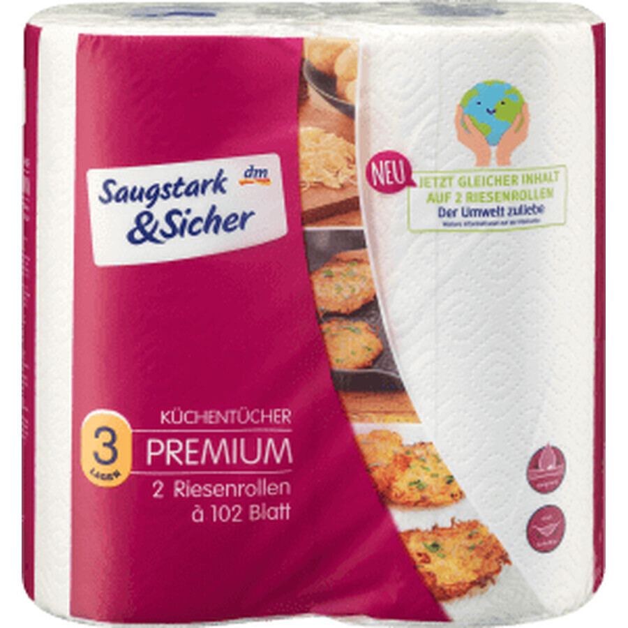 Saugstark&Sicher Asciugamani da cucina, 2 pz