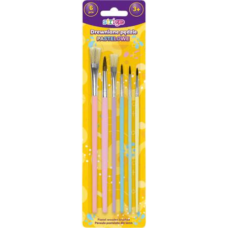 Strigo Pastel brushes, 6 pcs