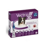 External parasite control for dogs between 10-25 kg Vectra 3D, 3 pipettes, Ceva Sante