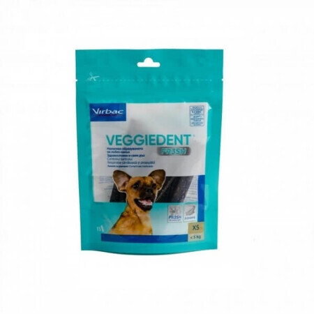 Dental sticks voor honden tot 5 kg Veggiedent Fr3sh XS, 15 sticks, Virbac