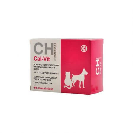 Calcium supplement for dogs and cats CAL-VIT, 60 tablets, Chemical Iberica