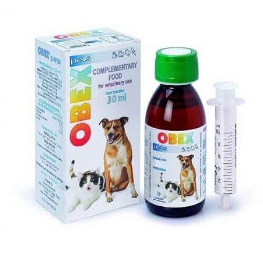 Dietary supplement that helps against obesity and weight loss for dogs and cats Obex Pets, 30 ml, Catalysis Vet