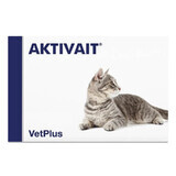 Supplement tegen zenuwstelselaandoeningen voor honden en katten Aktivait Kat, 60 capsules, VetPlus