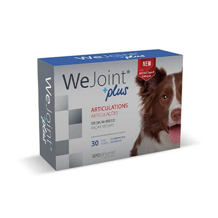 Supplement tegen gewrichtsontstekingen voor middelgrote honden WeJoint Plus Medium Breed, 30 tabletten, WePharm