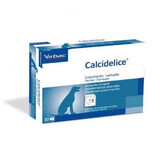 Supplément de calcium, phosphore et vitamine D3 pour chiens Calcidelice, 30 comprimés, Virbac