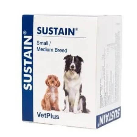 Supplement ter ondersteuning van de spijsvertering bij kleine en middelgrote honden &lt;20 kg Sustain Small/Medium Breed, 30 sachets, VetPlus