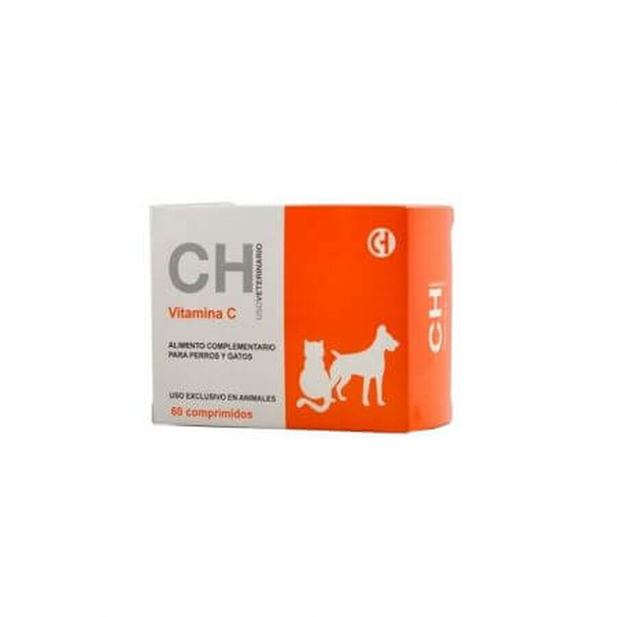 Vitamine C voor honden en katten, 60 tabletten, Chemical Iberica