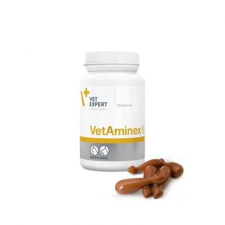 Vitaminas y minerales para perros y gatos VetAminex Twist Off, 60 cápsulas, VetExpert