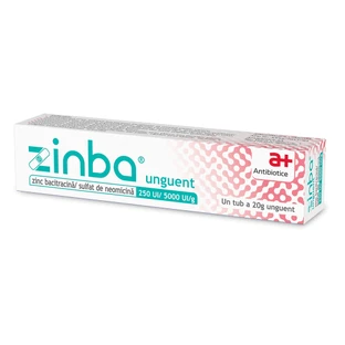 Zinba 250 IE/5000 IE per g Zalf, 20 g, Antibiotice