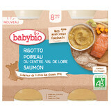 Babybio Eco Piure Risotto mit Lachs, 2x200 g, BabyBio