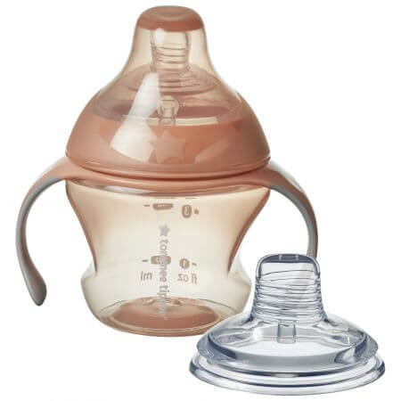 Tazza di transizione con manici rimovibili, 4 - 7 mesi, Arancione, 150 ml, Tommee Tippee