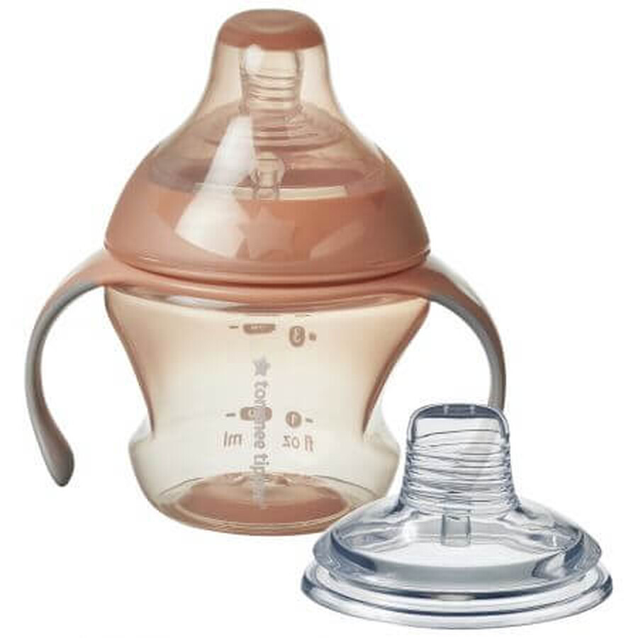 Tazza di transizione con manici rimovibili, 4 - 7 mesi, Arancione, 150 ml, Tommee Tippee