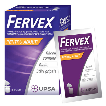 Fervex pour adultes, 8 sachets, Upsa