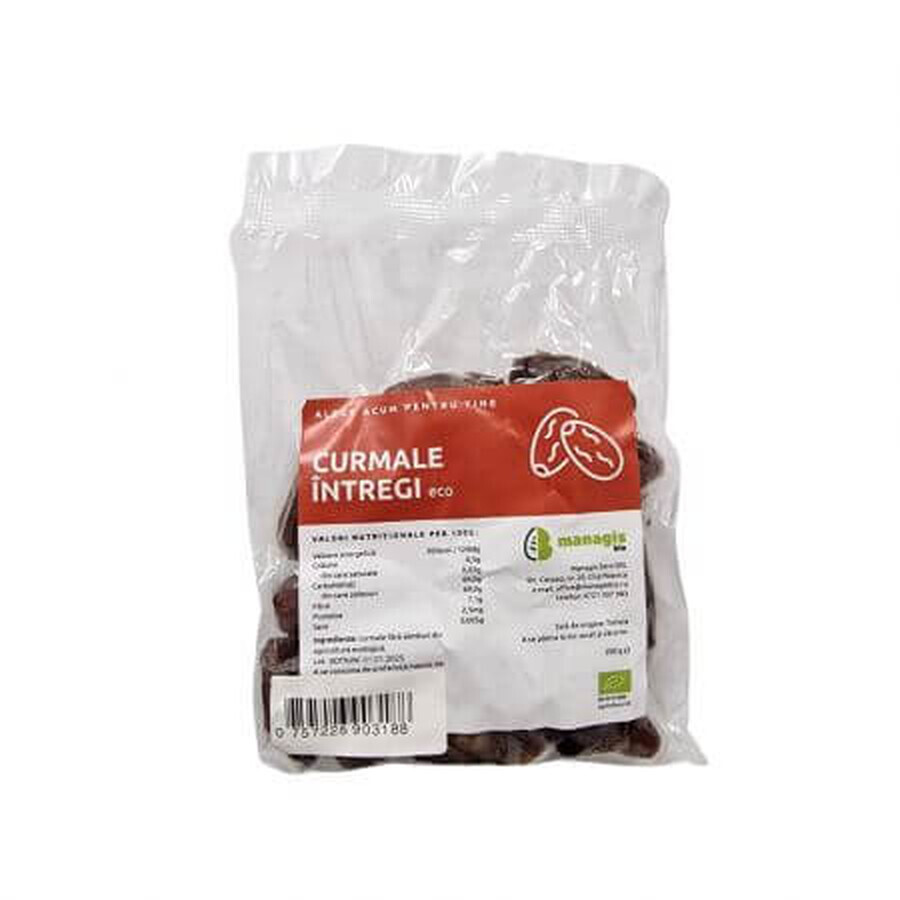 Hele biologische ontpitte dadels, 250 g, Managis