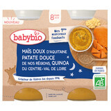 Eco Zoete Mais, Zoete Aardappel en Quinoa Puree, 2x200 g, BabyBio