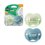 Anytime Orthodontische Fopspenen, 6 - 18 maanden, Groen / Blauw, 2 stuks, Tommee Tippee